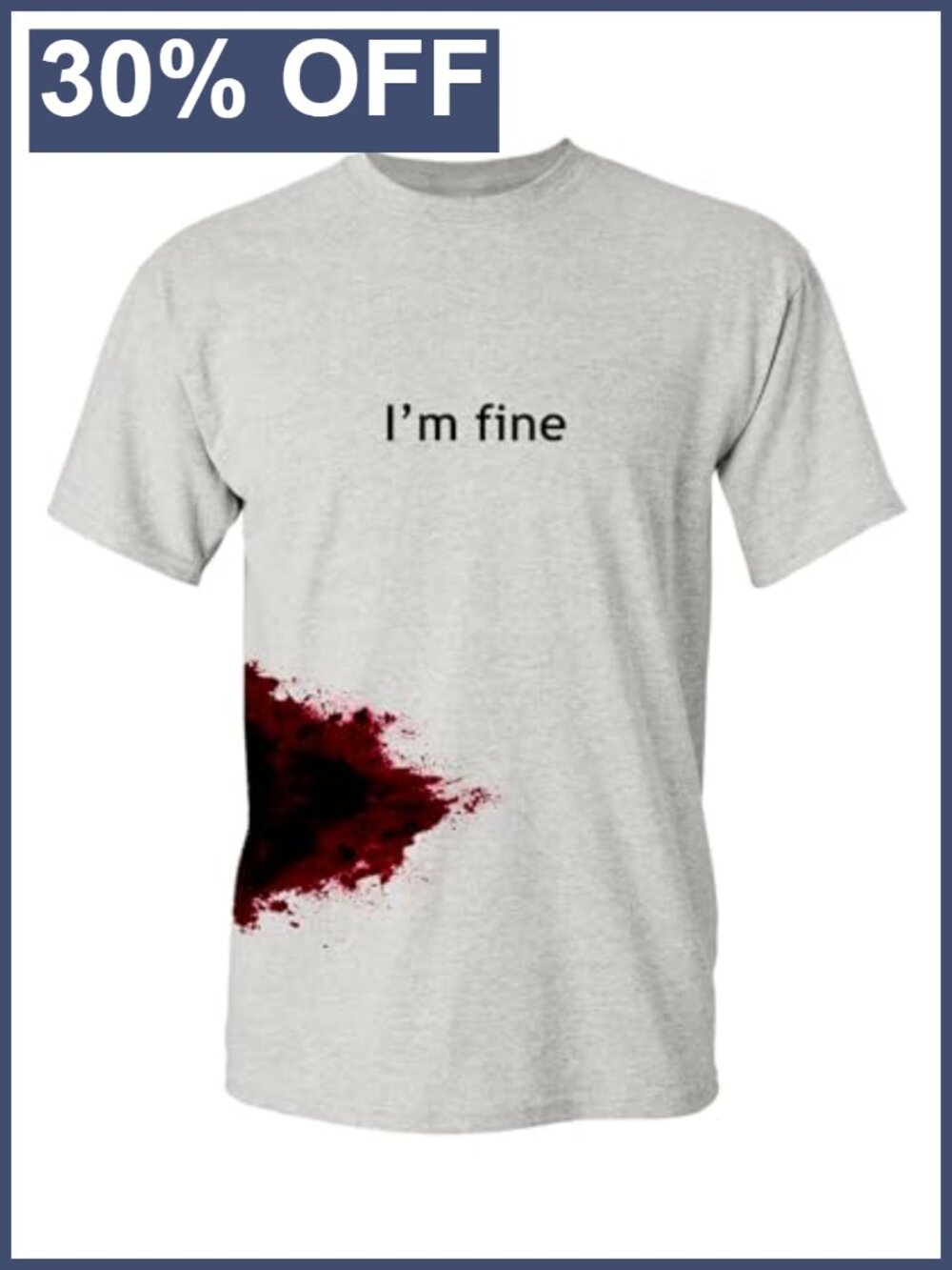 Graphic Novelty Tee Zombie Shark Bite Sarcastic Funny Men's T-Shirt